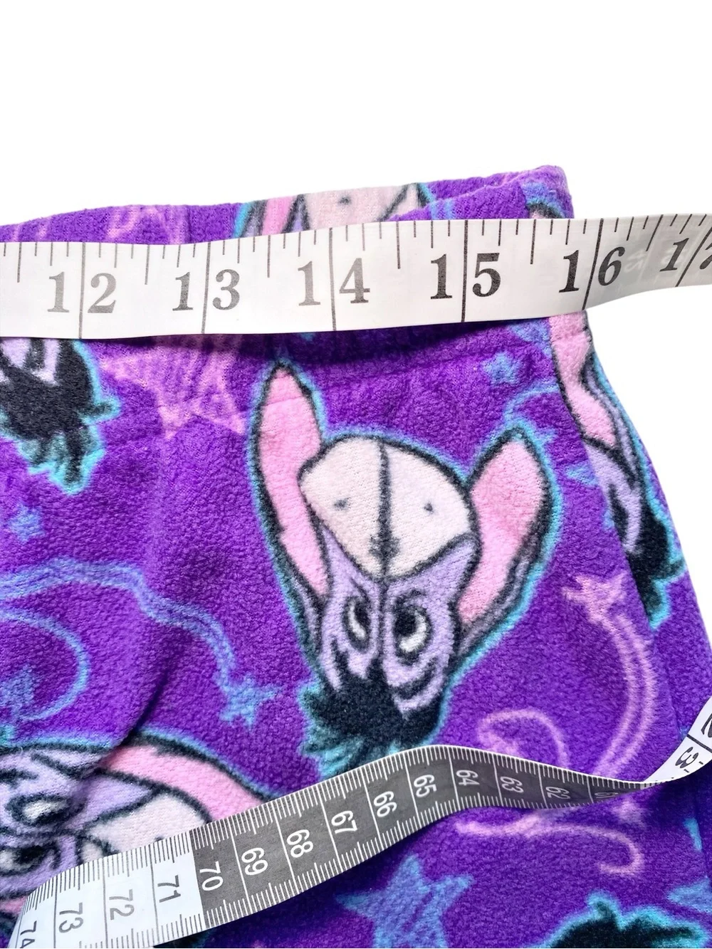 Disney Eeyore Purple Fleece Lounge Sleep Pants All Over Print Stars Size Large - Picture 4 of 10